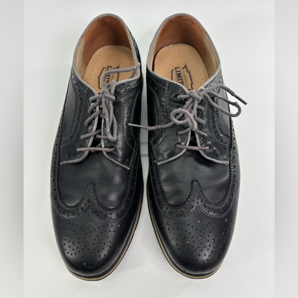 Florsheim limited indigo flux wingtip oxfords 10 black work office comfort - Picture 5 of 14